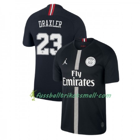 Fußballtrikots Paris Saint-Germain Draxler 23 Jodan Schwarz 2018-2019 Kurzarm Ausweichtrikot kaufen